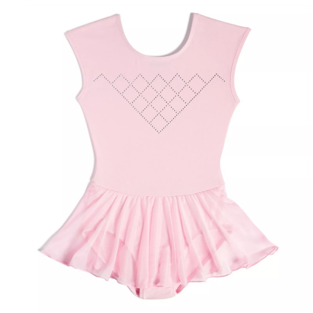 Moret Kids XS Pink Rhinestone Leotard